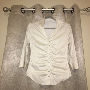 Cream button down blouse